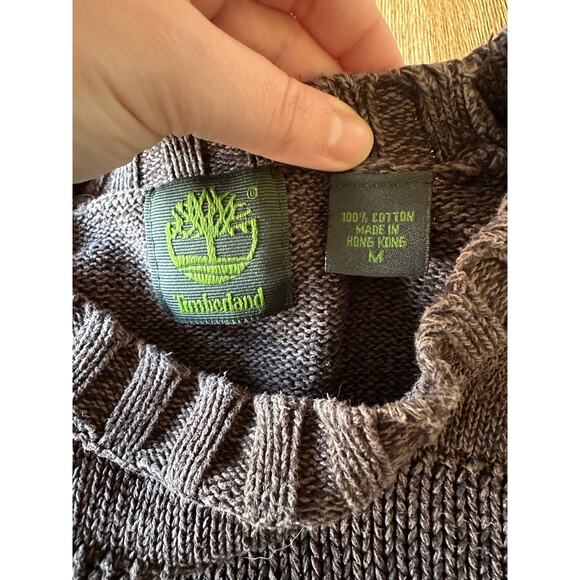 Timberland Vtg Men's Brown Chunky Knit Sweater Size Medium - Picture 2 of 5